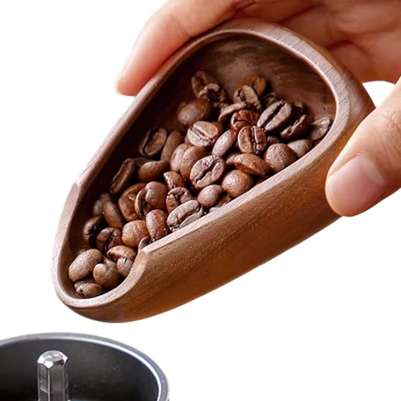 Tasse doseuse de grains de café en bois multifonctionnelle et flacon pulvérisateur léger