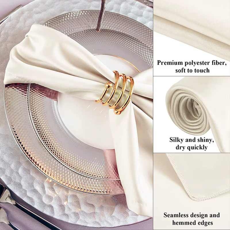 Serviettes de table en satin