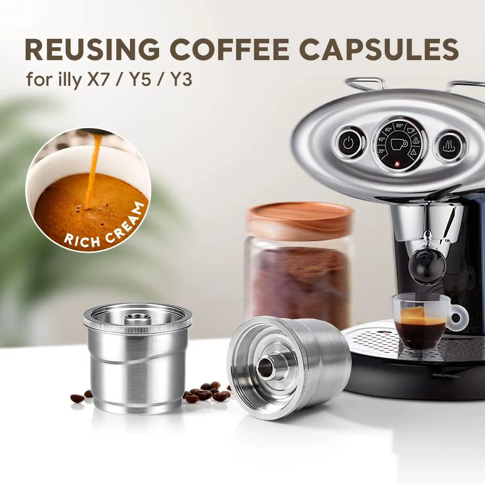 Dosettes réutilisables pour illy maker Capsule de café rechargeable adaptée