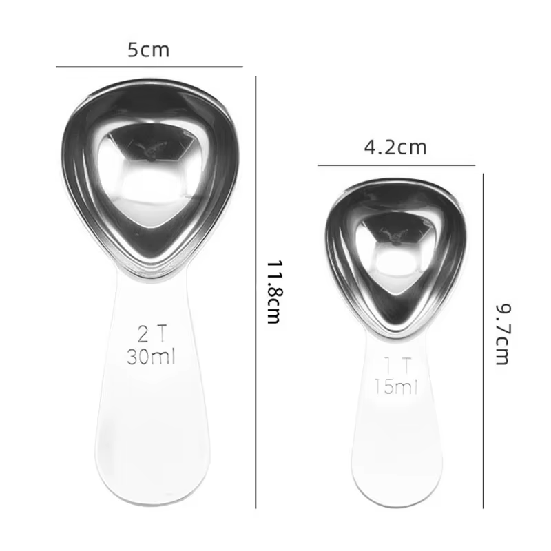 Cuillère à mesurer le café en acier inoxydable de 15ml/30ml