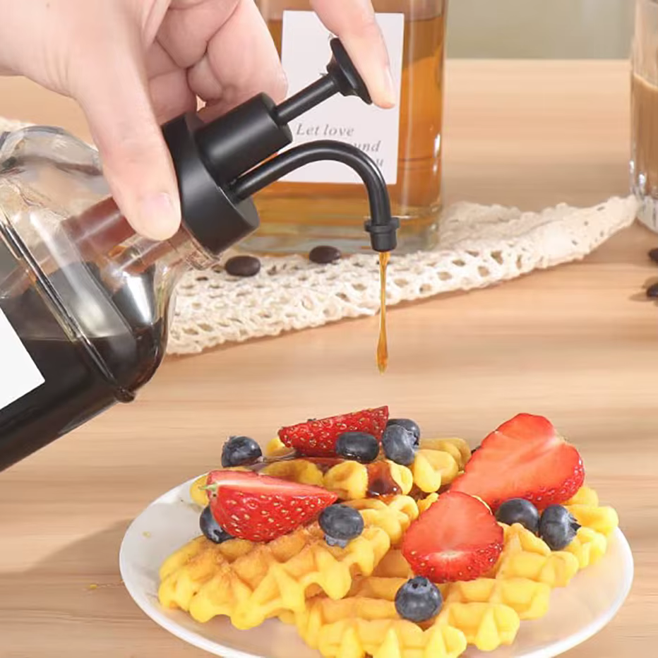 Distributeur de Sistressde Café en Verre de 500ml avec Pompe en Acier