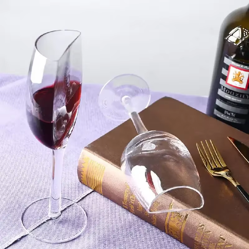 Verre à vin demi-rond en cristal