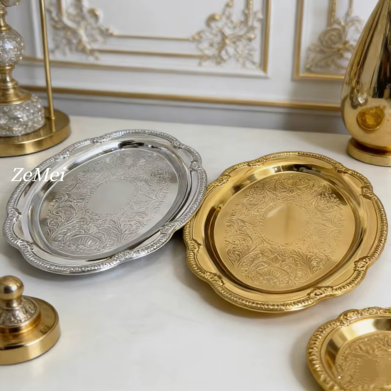 Plateau à gâteau elliptique de style européen