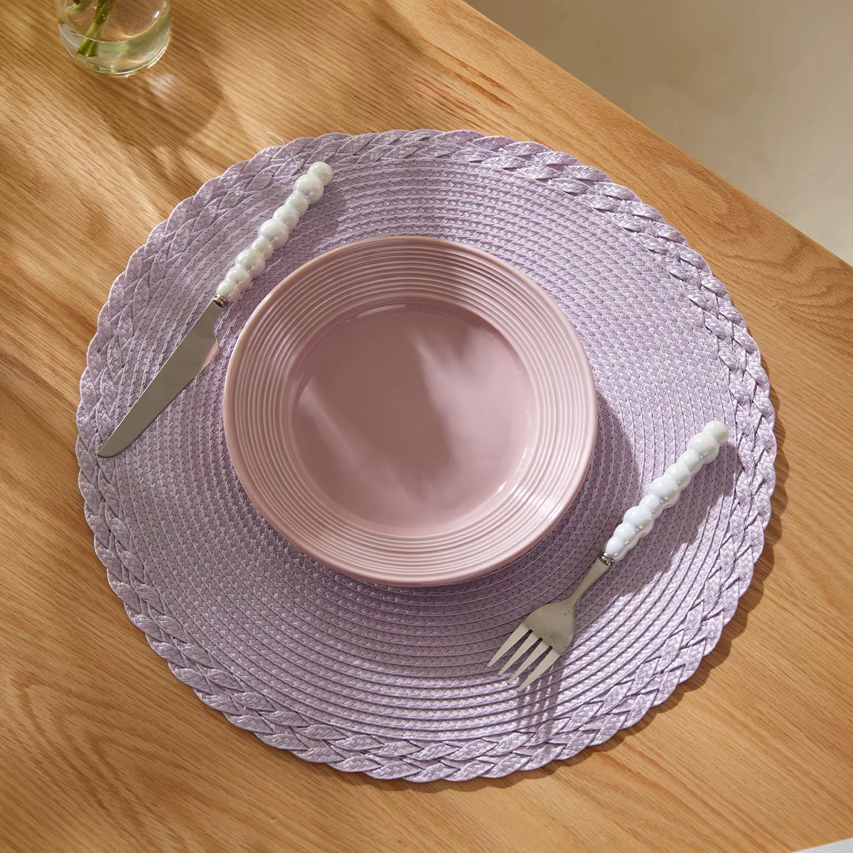 Ensemble de 4 sets de table ronds tressés