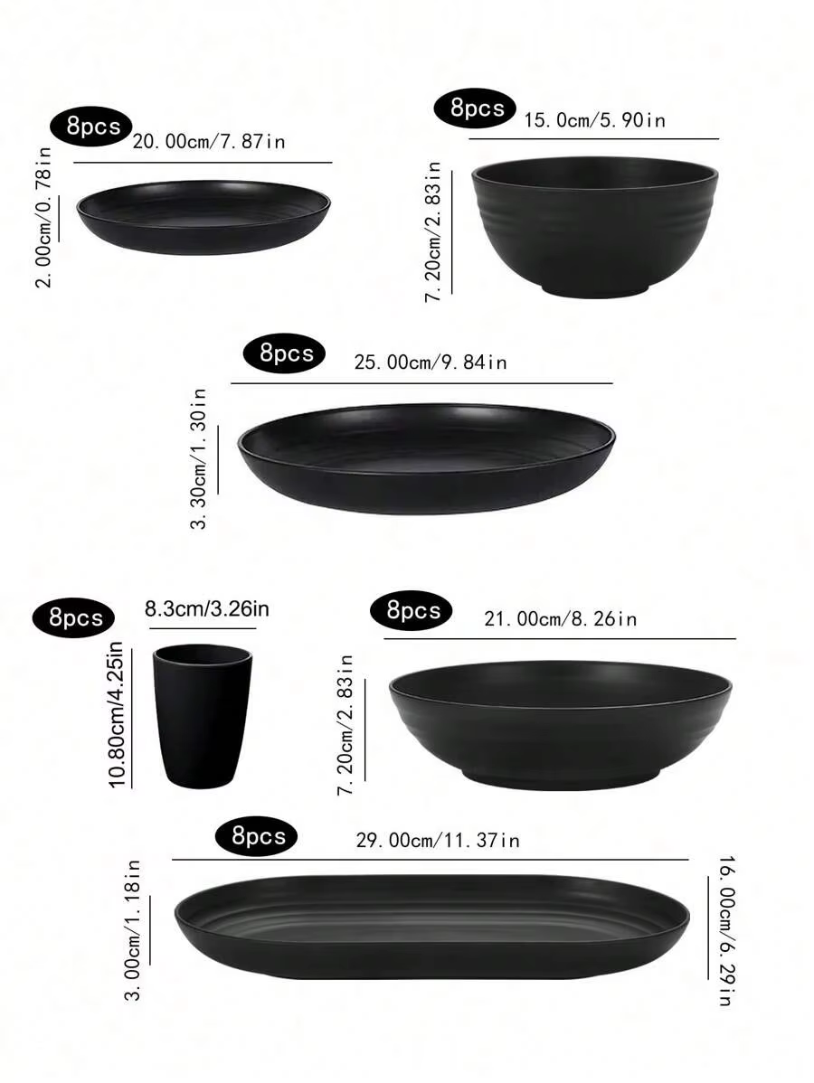 4/48 pièces ensemble de couverts en plastique