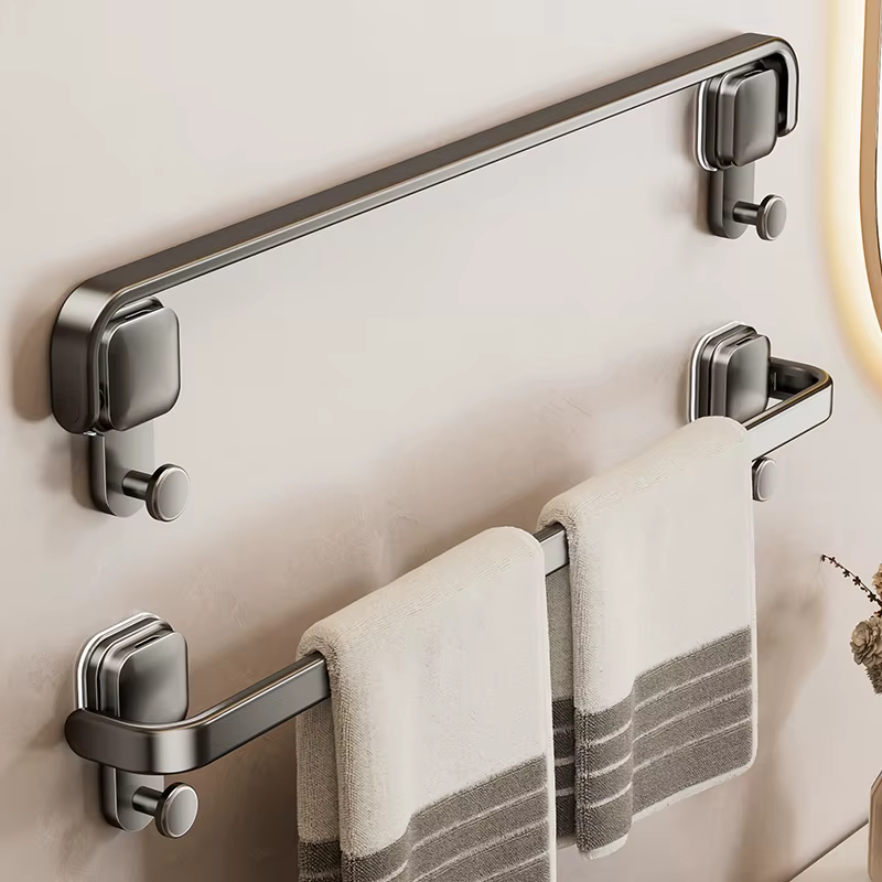Porte-serviettes mural pliable à ventouse