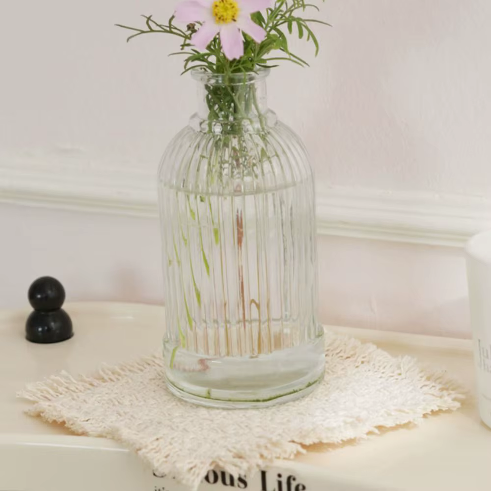 Nouveau set de table en coton de couleur beige