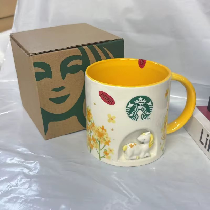  Mug en céramique Starbucks 355 ml avec figurine de poney 3D