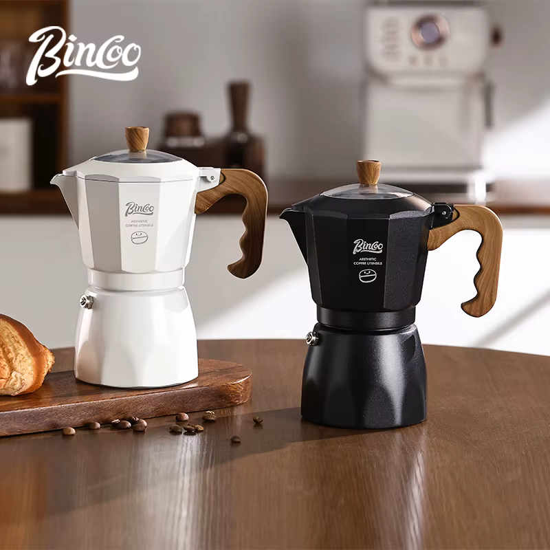 Bincoo – cafetière à expresso à double Valve en aluminium