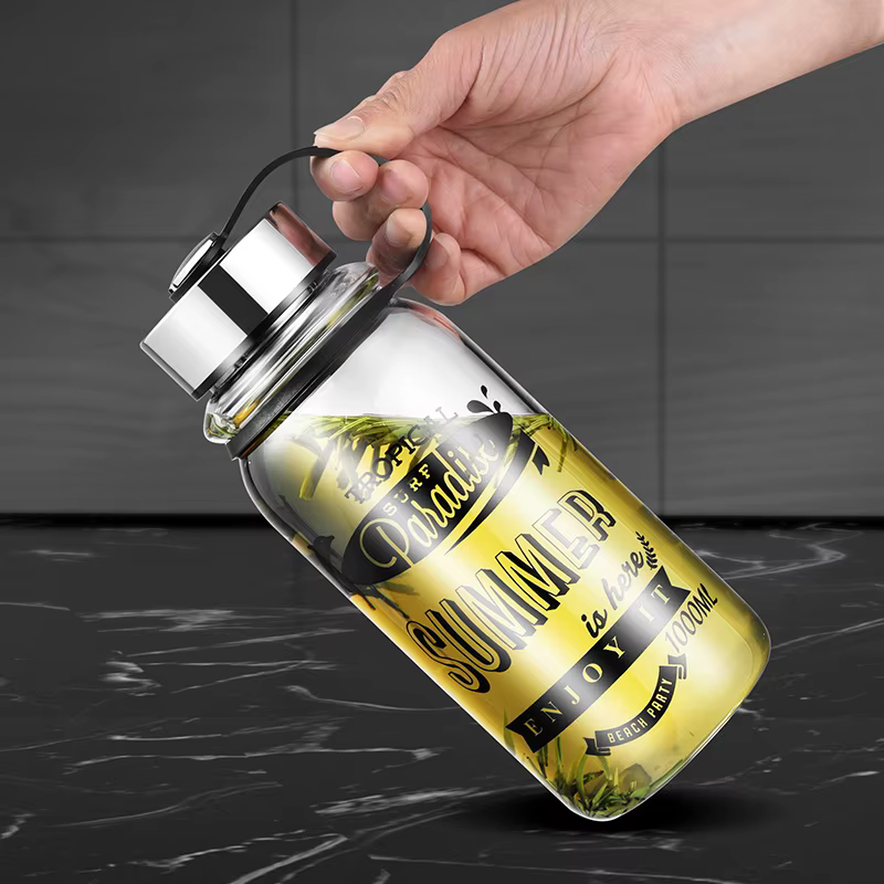 GIANXI 400/2000ML tasse en verre Transparent avec filtrage tasses à café de grande capacité avec couvercle ustensiles