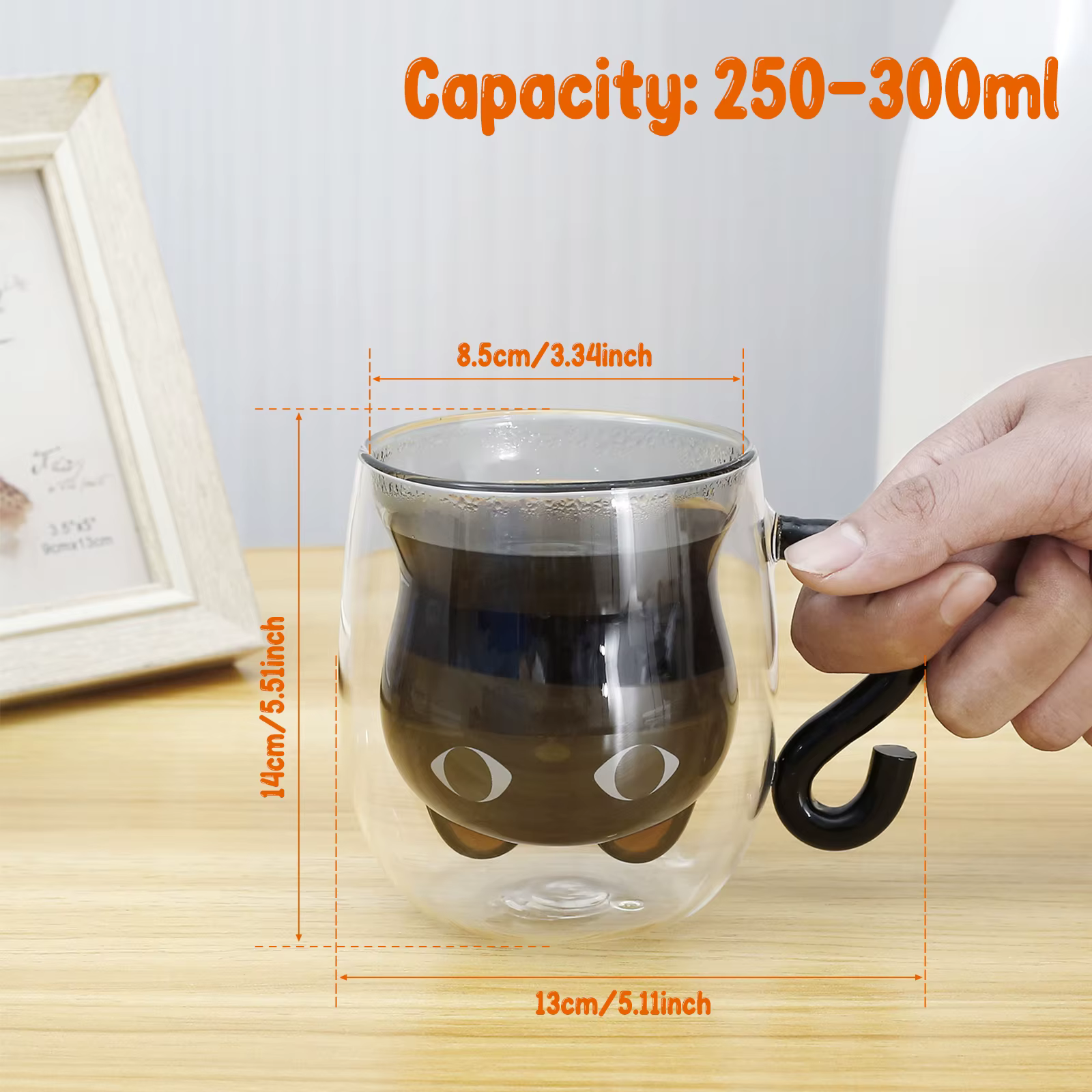 Tasse à café queue de chat