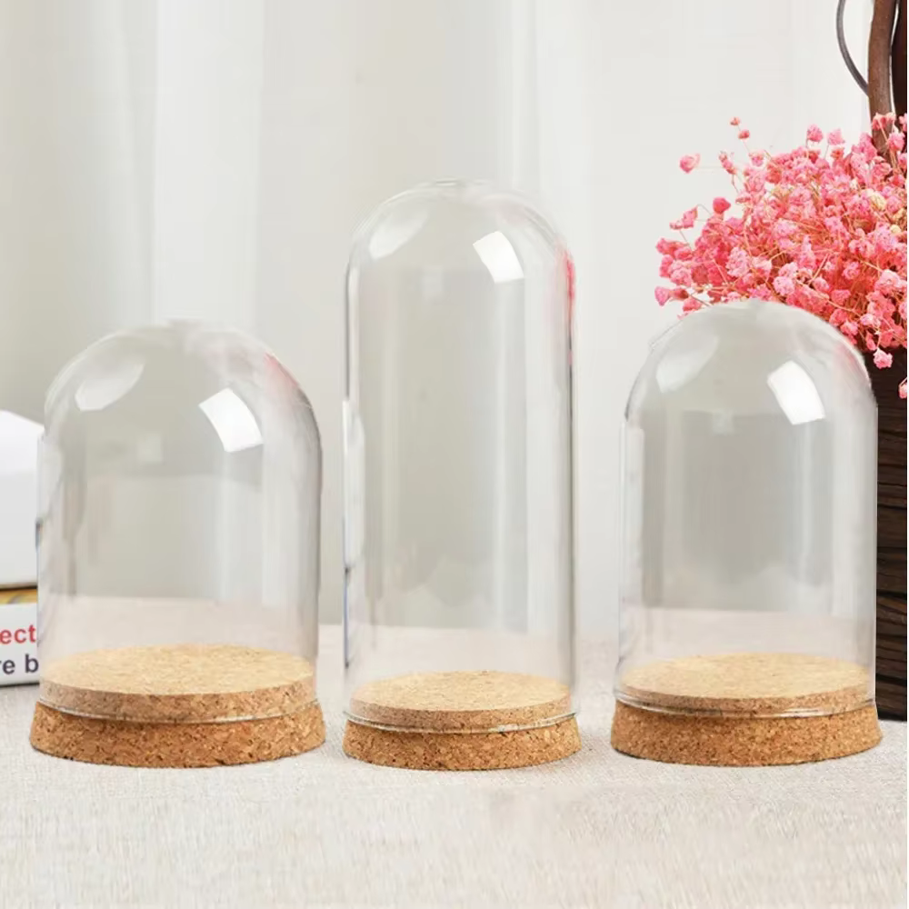 Cloche en forme de dôme en verre