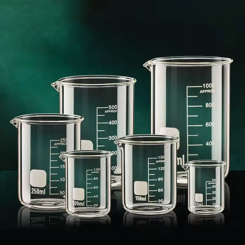 Tasse à mesurer transparente en verre à haute teneur en Borosilicate
