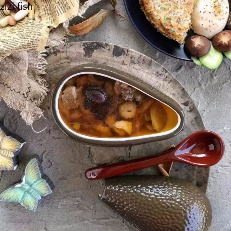 Assiette décorative en céramique pour avocat