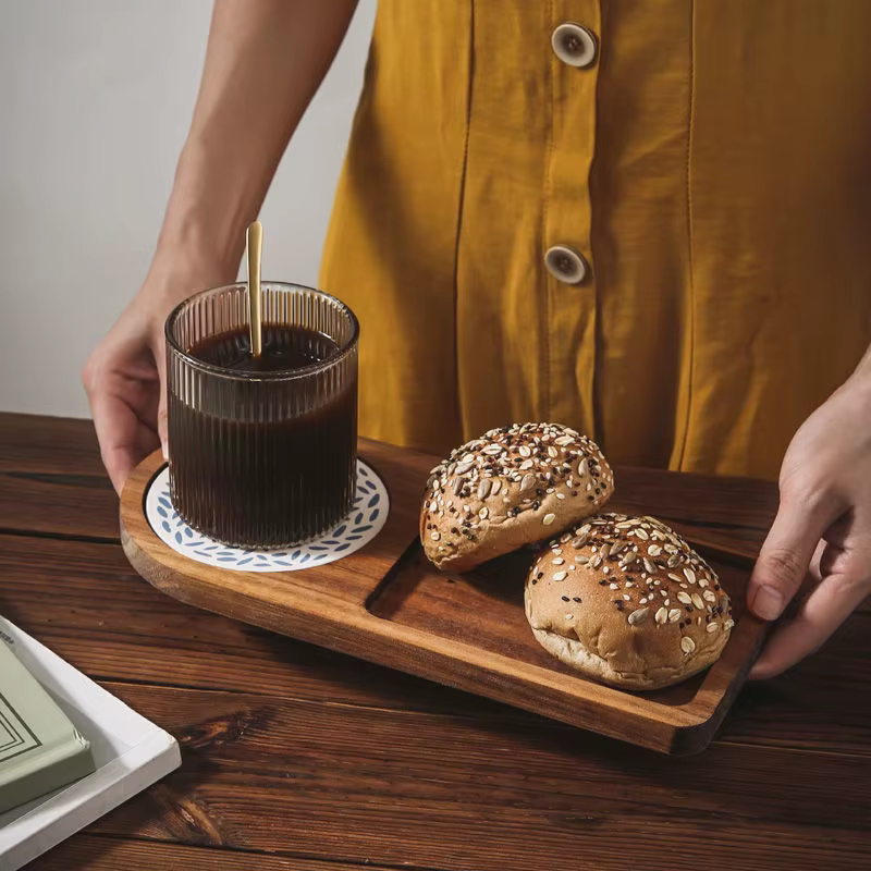 Plateau à café en bois