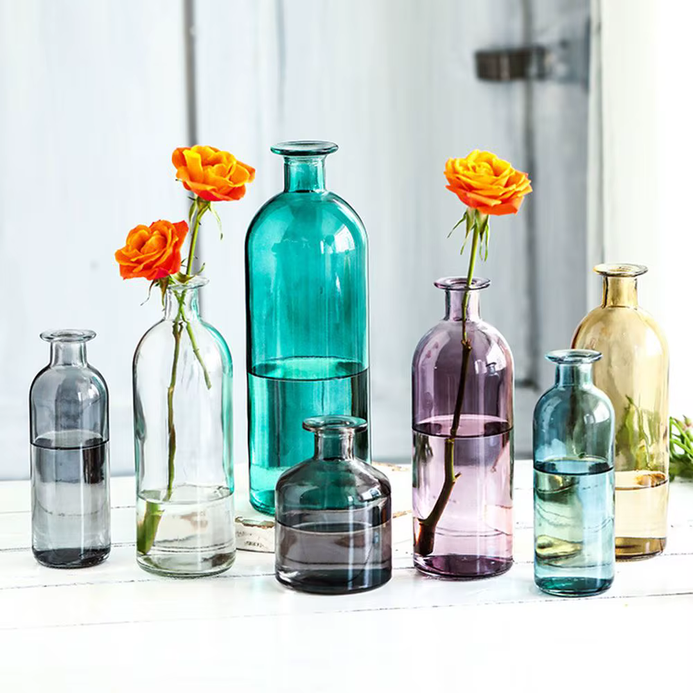 Vase en verre créatif nordique pour salon, mariages, fêtes, décoration florale, décoration de table, décoration de la maison