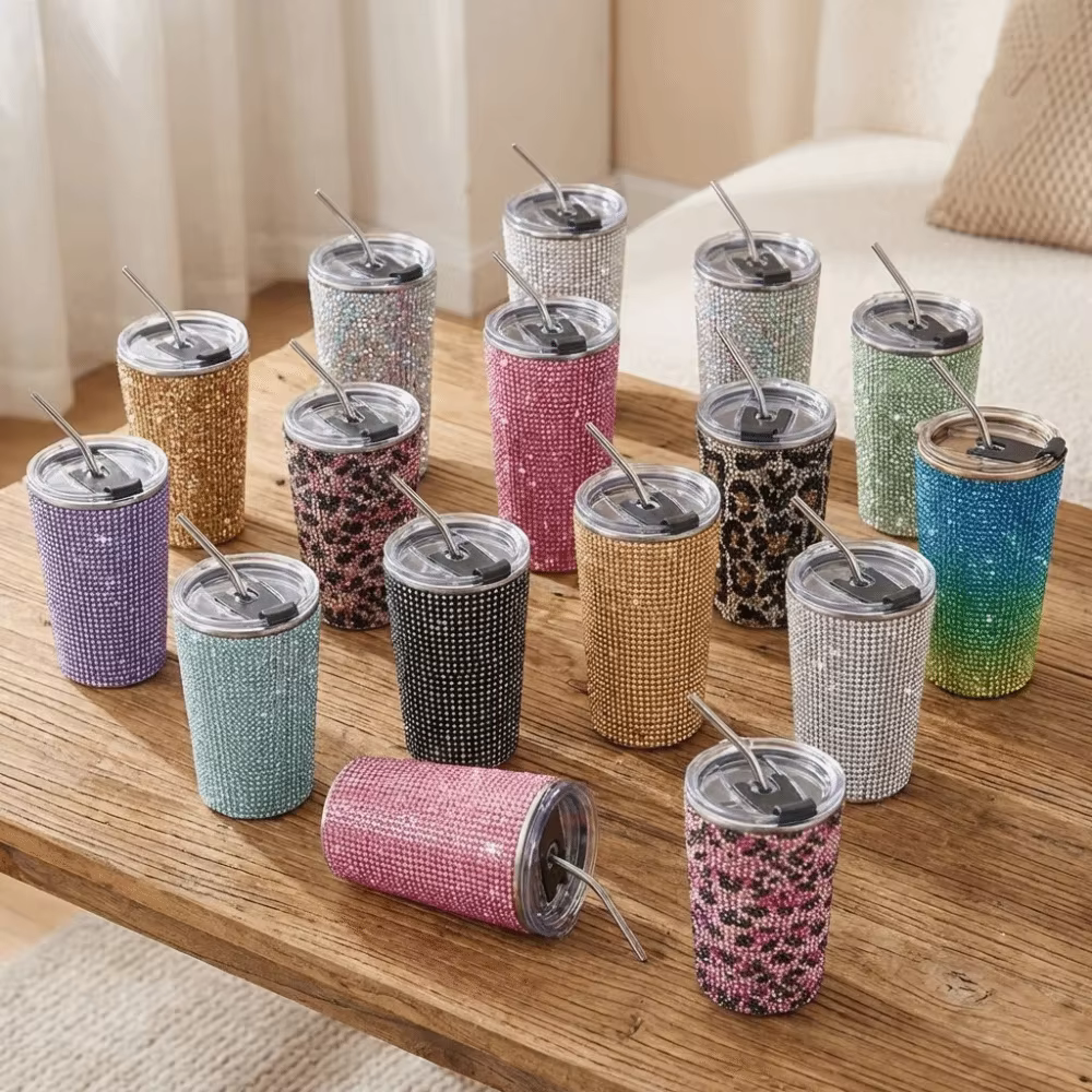 Gobelet à eau en strass de 500 ml