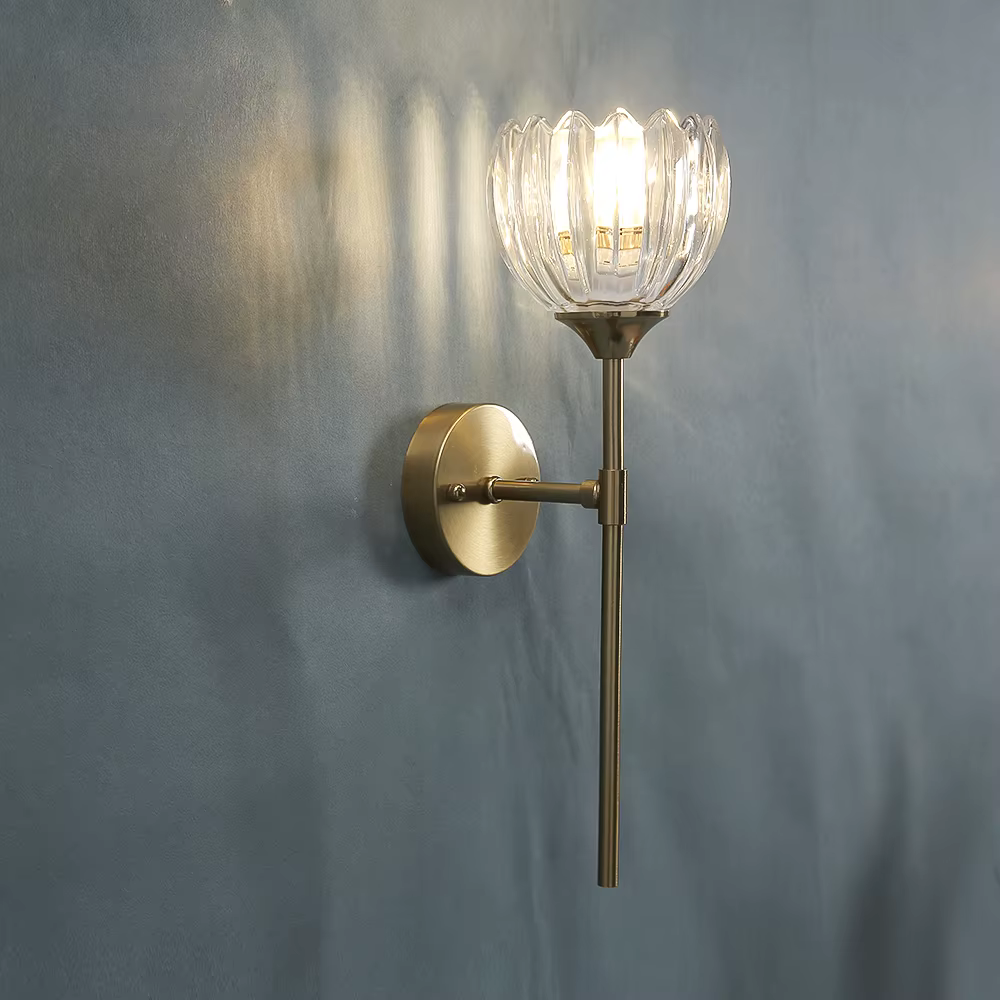 Applique murale led en verre de couleur moderne, luminaire décoratif d'intérieur, idéal pour une chambre à coucher, un salon, une salle à manger ou une table de chevet