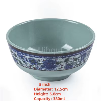4.5 5 pouces 2 10 pièces ensemble bol en mélamine résistant à la rupture épaissi fleur riz soupe bol de collation en plastique vaisselle alimentaire bols chinois