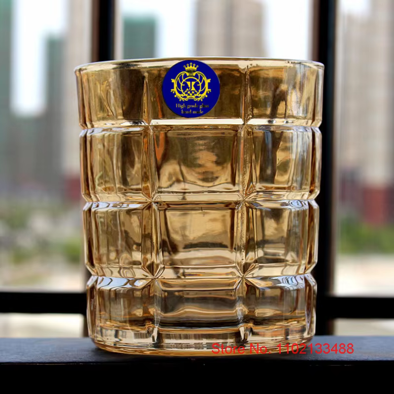 Verres à whisky en cristal doré pour la maison