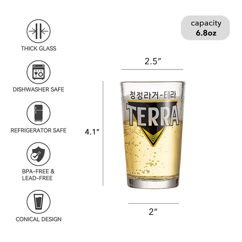 Verres à bière Terra adaptés à la maison
