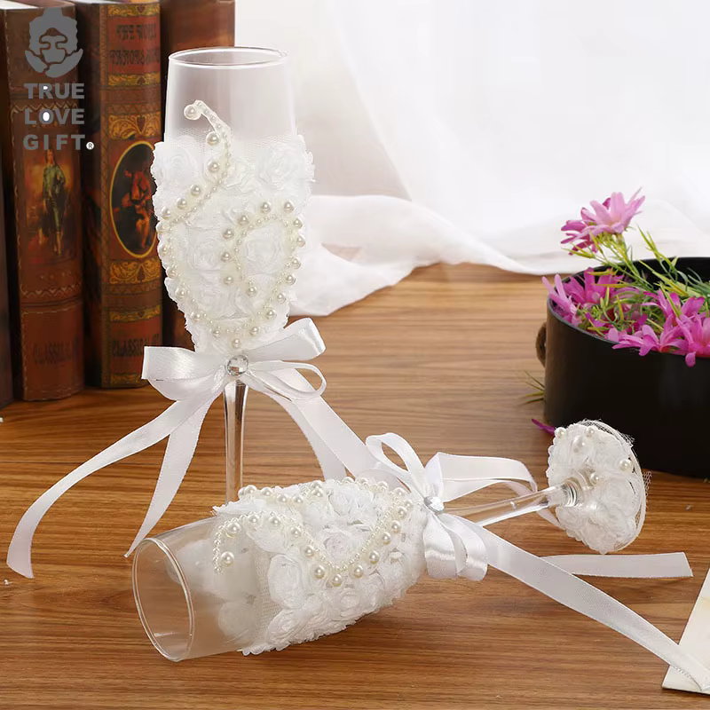Verres à vin de mariage