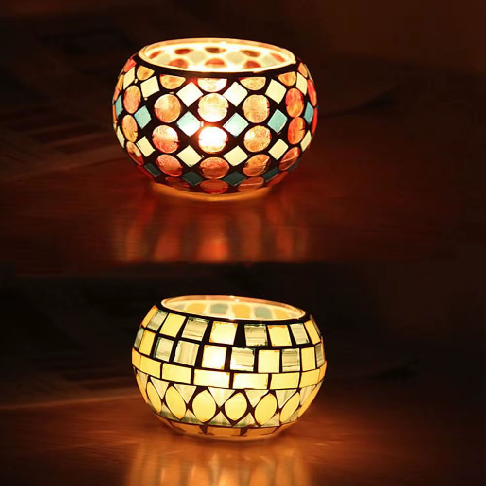 Centre de table en verre de style marocain