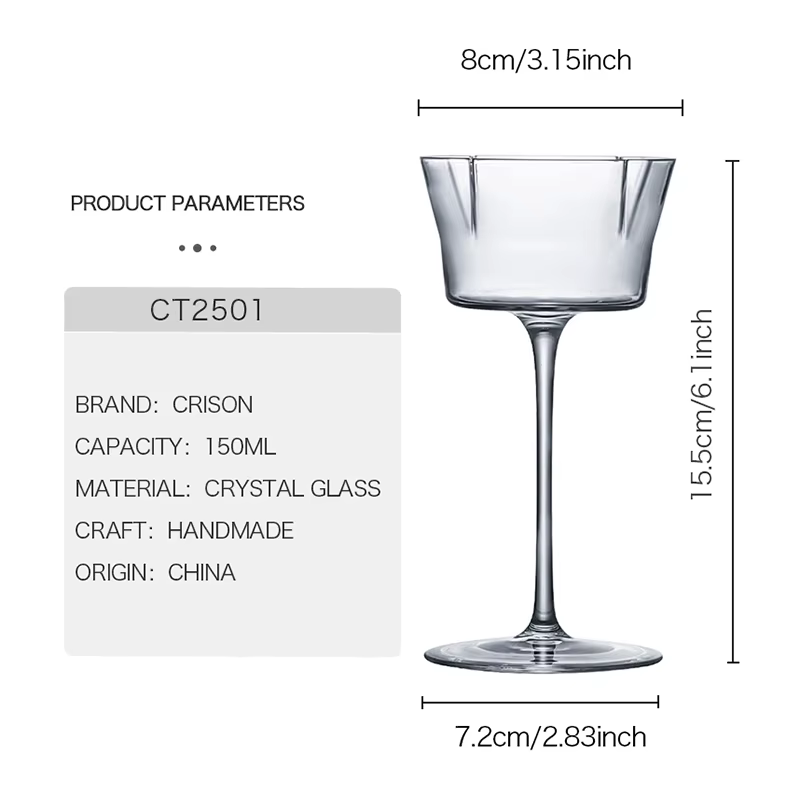 Verre à cocktail en cristal sans plomb CT2501 CRISON