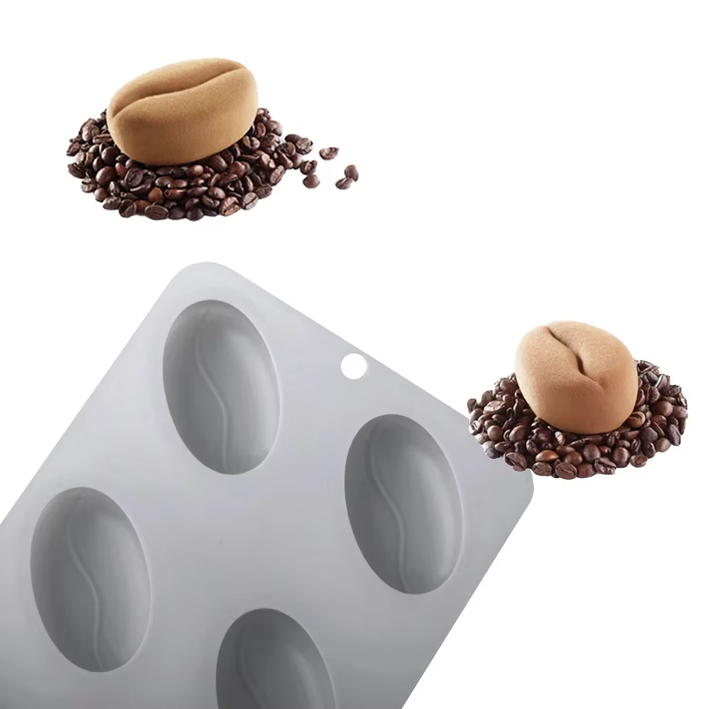 Moule en silicone à 6 cavités en forme de grains de café