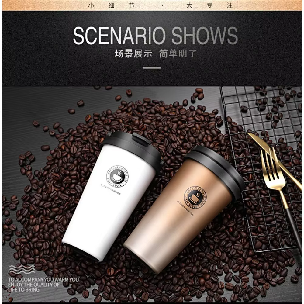Tasse à café sous vide en acier inoxydable 2025