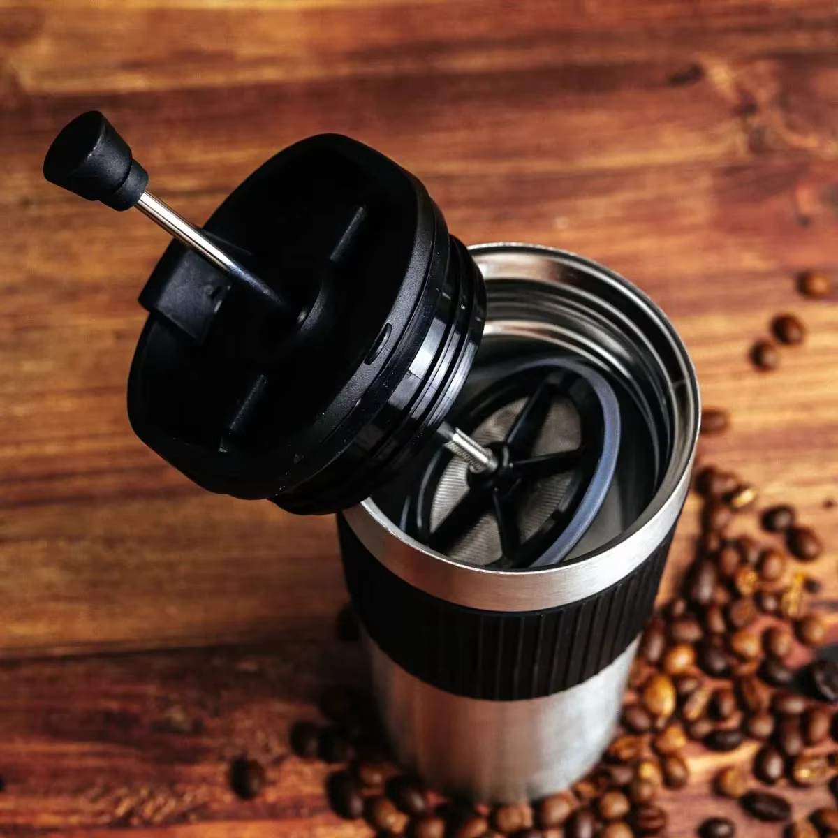 Cafetière Portable presse française tasse isolée avec Double paroi isolé café sous vide thé Thermos