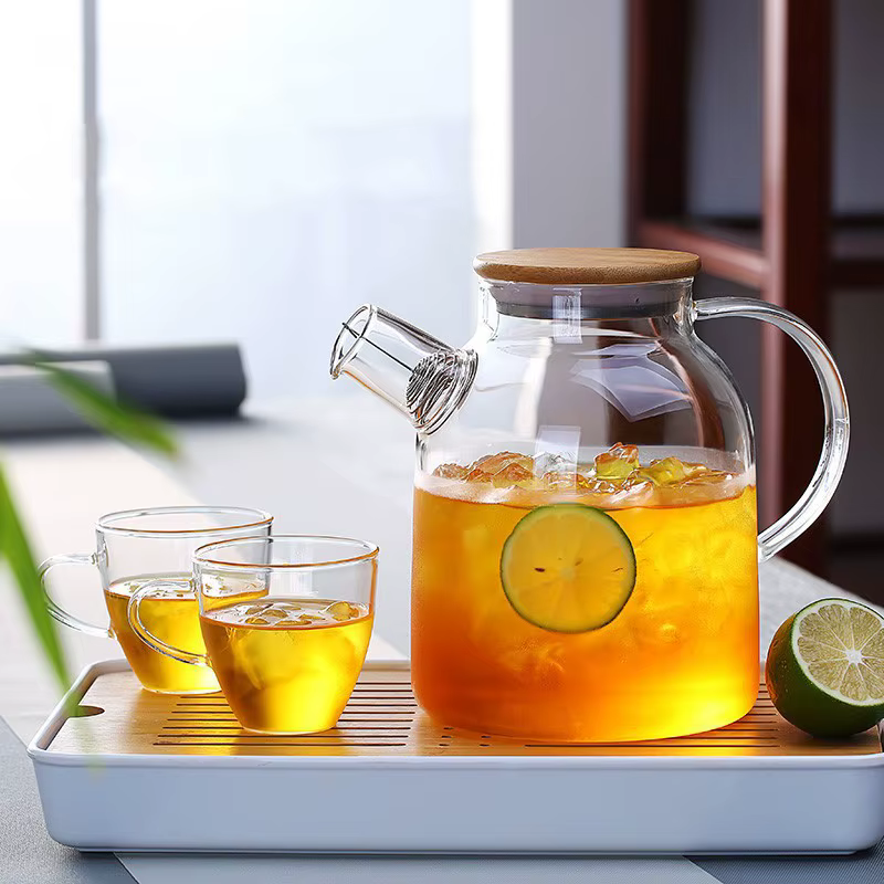 Théière en Verre Transparente Borosilicate