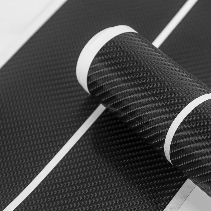 Autocollants de protection épais pour plaque de porte de voiture, 4 pièces, en Fiber de carbone et cuir, couverture anti-éraflures pour seuil de voiture