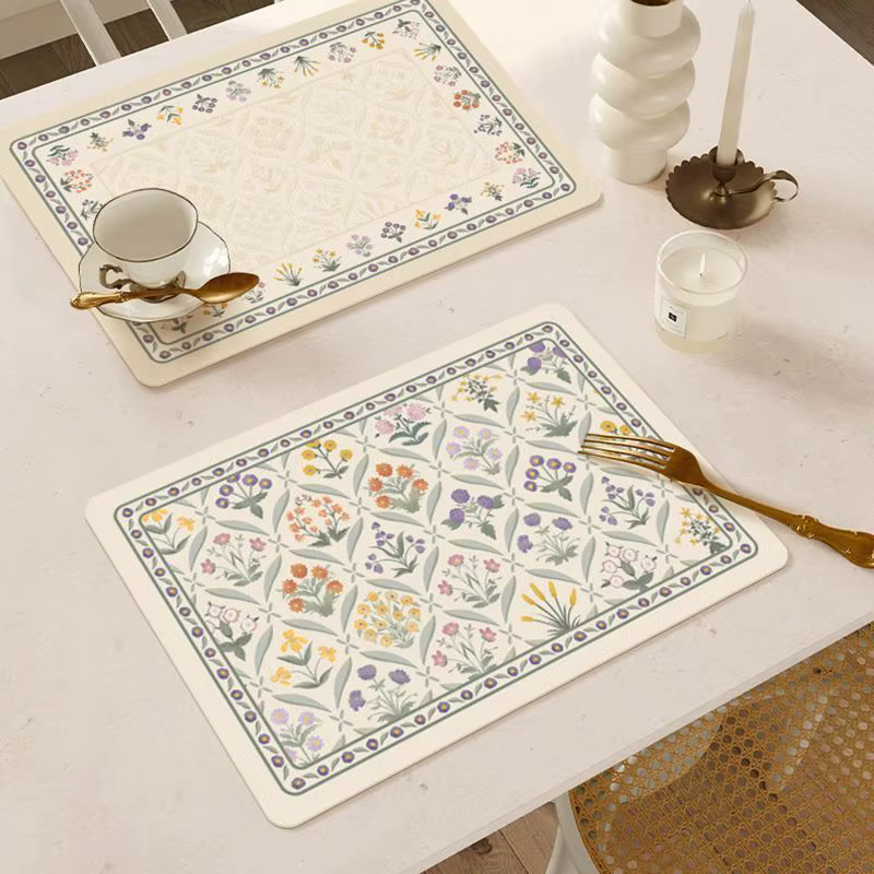 Ensemble de sets de table en PU de pays français – Tapis