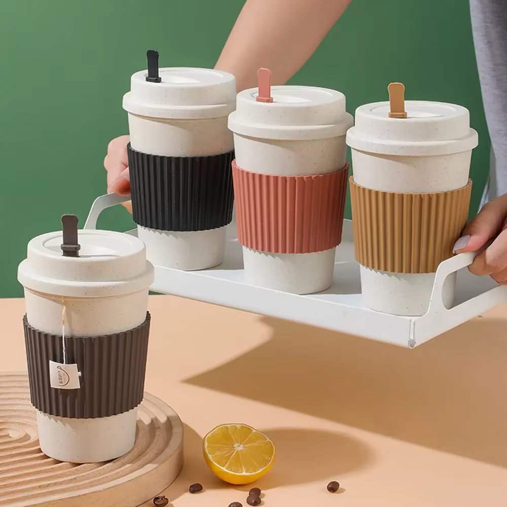 Tasses à café avec couvercles de 450ML