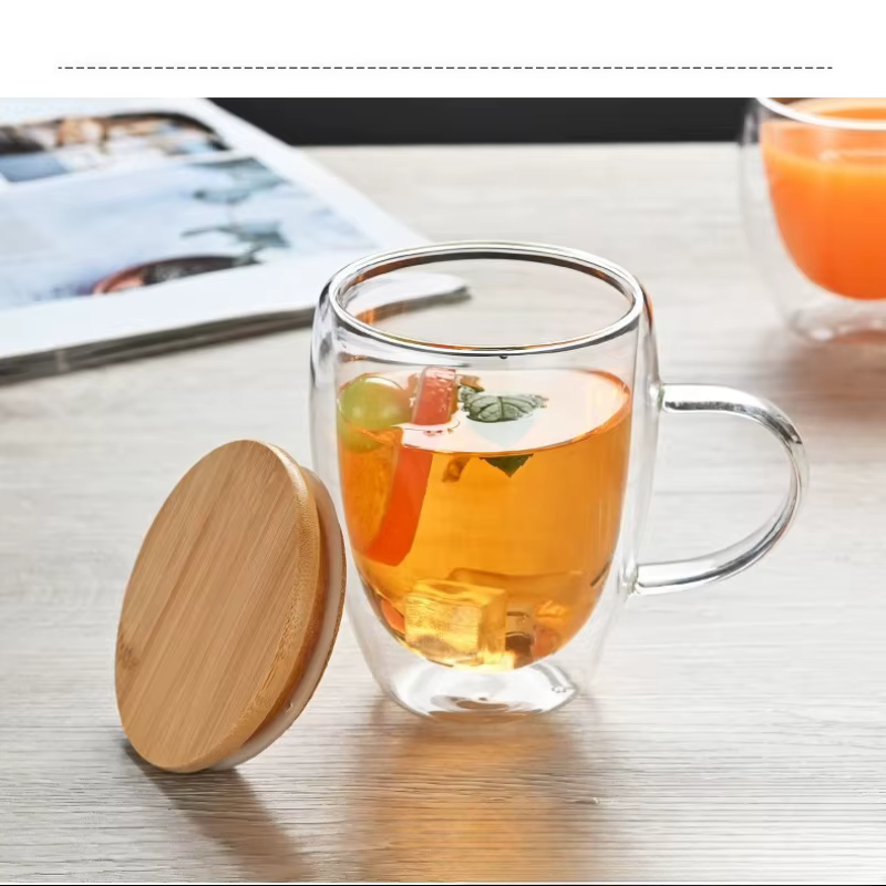 Verre Transparent isolé thermiquement créatif en forme d'œuf Double couche