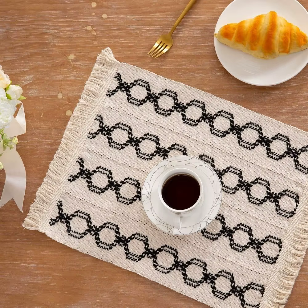 Napperons modernes en lin et coton