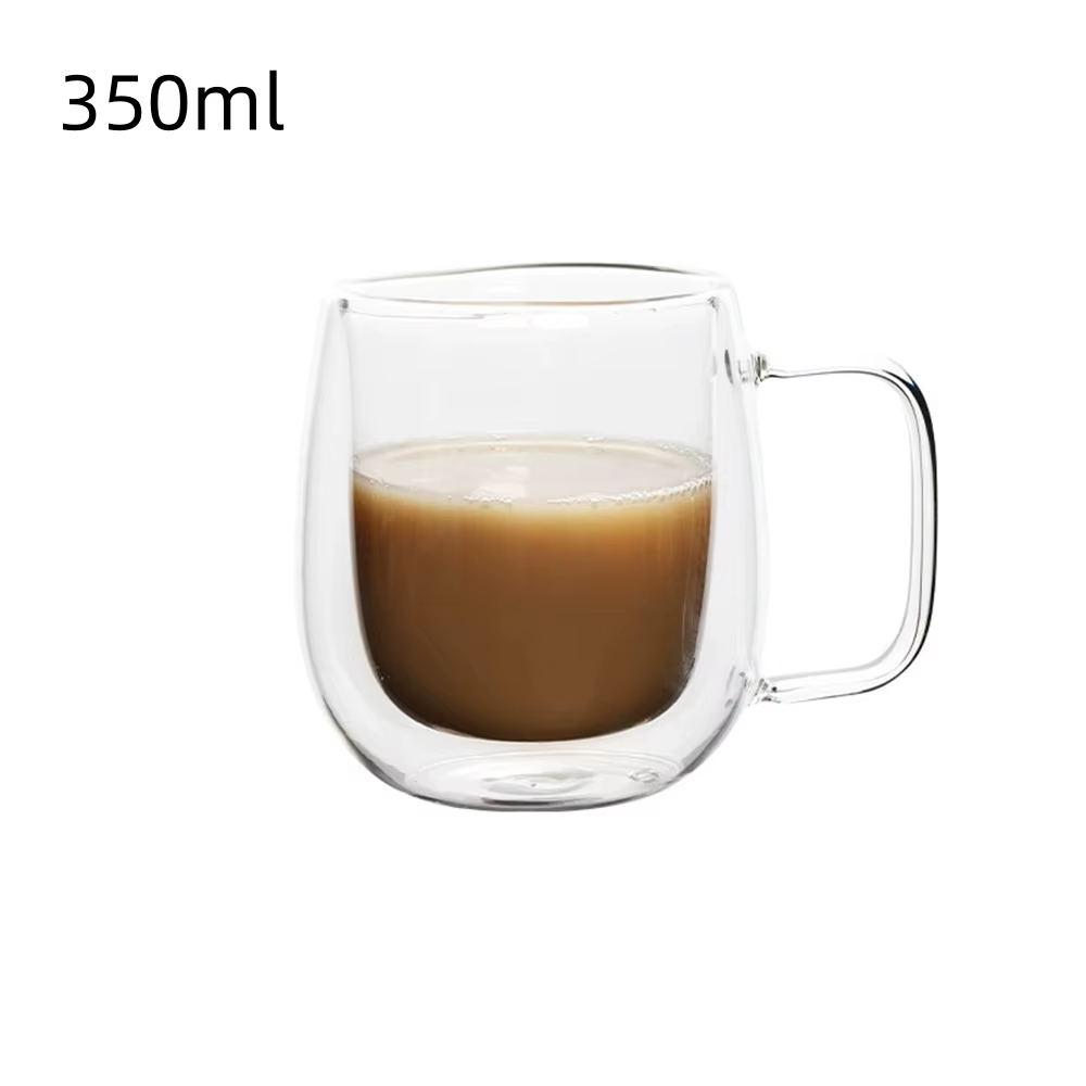 Mug en verre à double paroi personnalisé avec logo