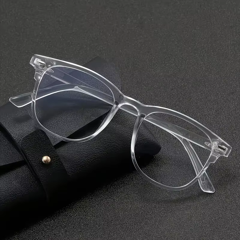 Lunettes transparentes à monture carrée en plastique, tendance, Anti-lumière bleue, accessoires pour vêtements de rentrée scolaire