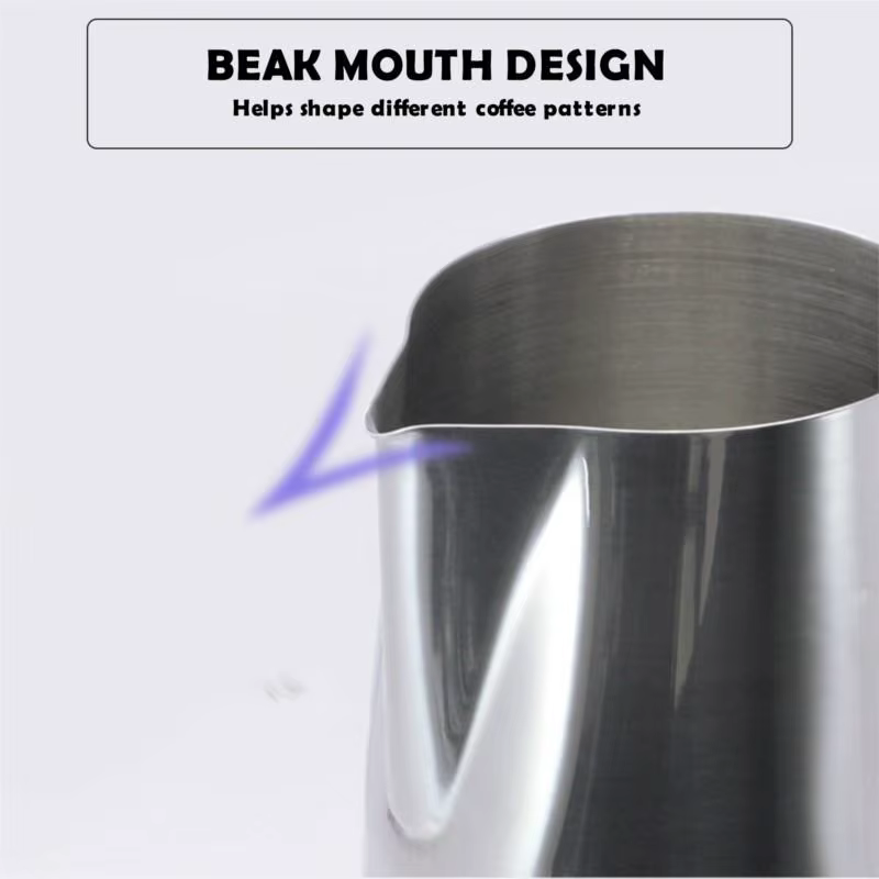 350/600ml Latte Pull Cup avec autocollant de température en acier inoxydable avec la tasse de mousse de lait
