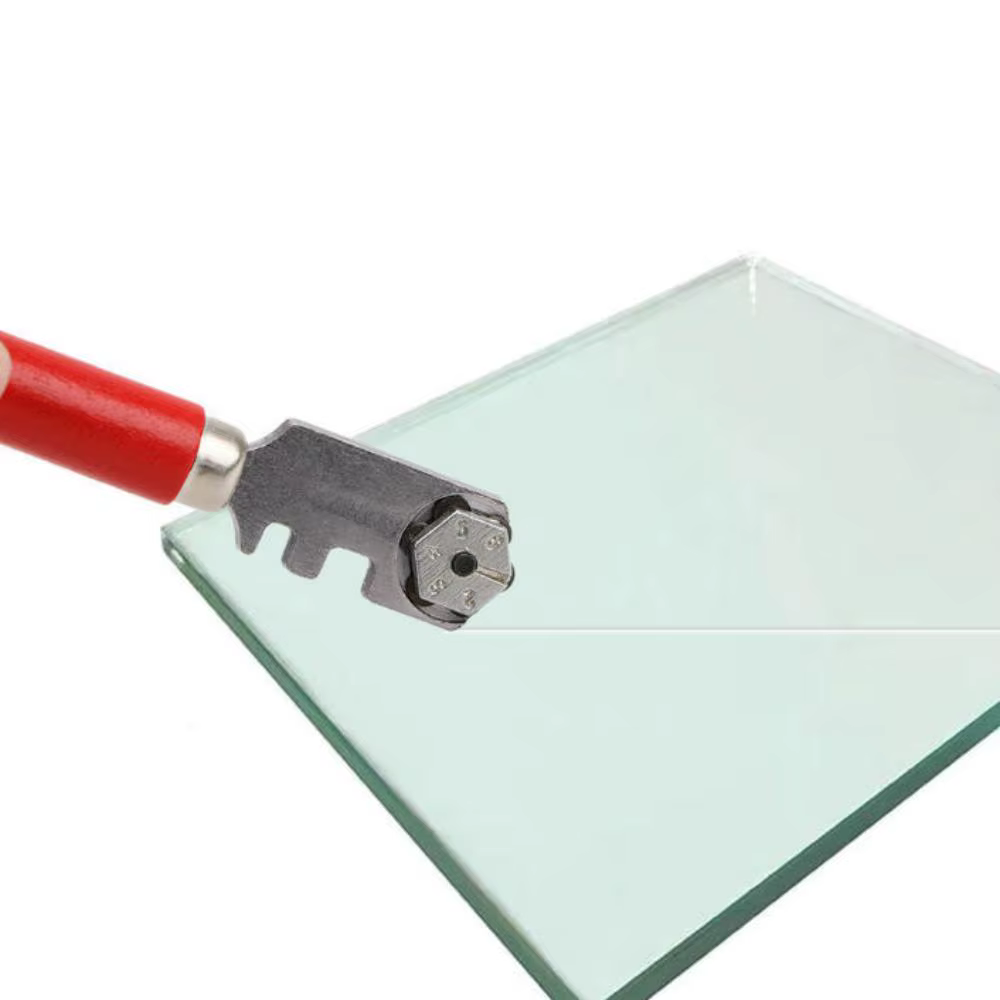 Coupe-carreaux en verre professionnel 130 mm, outil manuel portable, coupe-verre 1 pièce, outil de découpe de verre artisanal à pointe diamantée