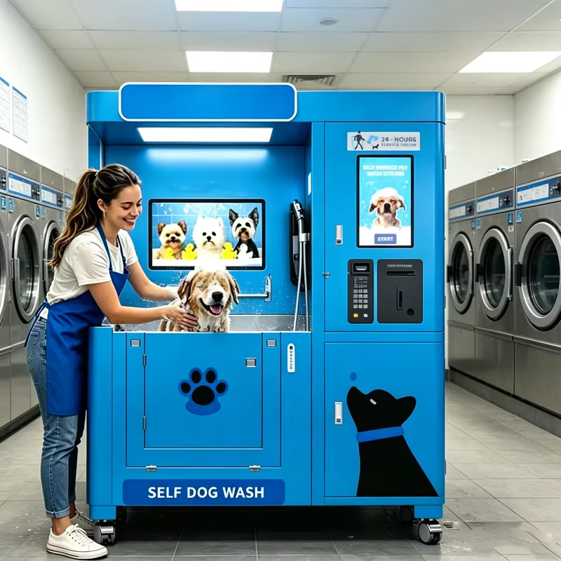 Machine de lavage automatique pour chiens en libre-service, station de toilettage et de bain pour entreprises, machine de spa pour animaux de compagnie personnalisable