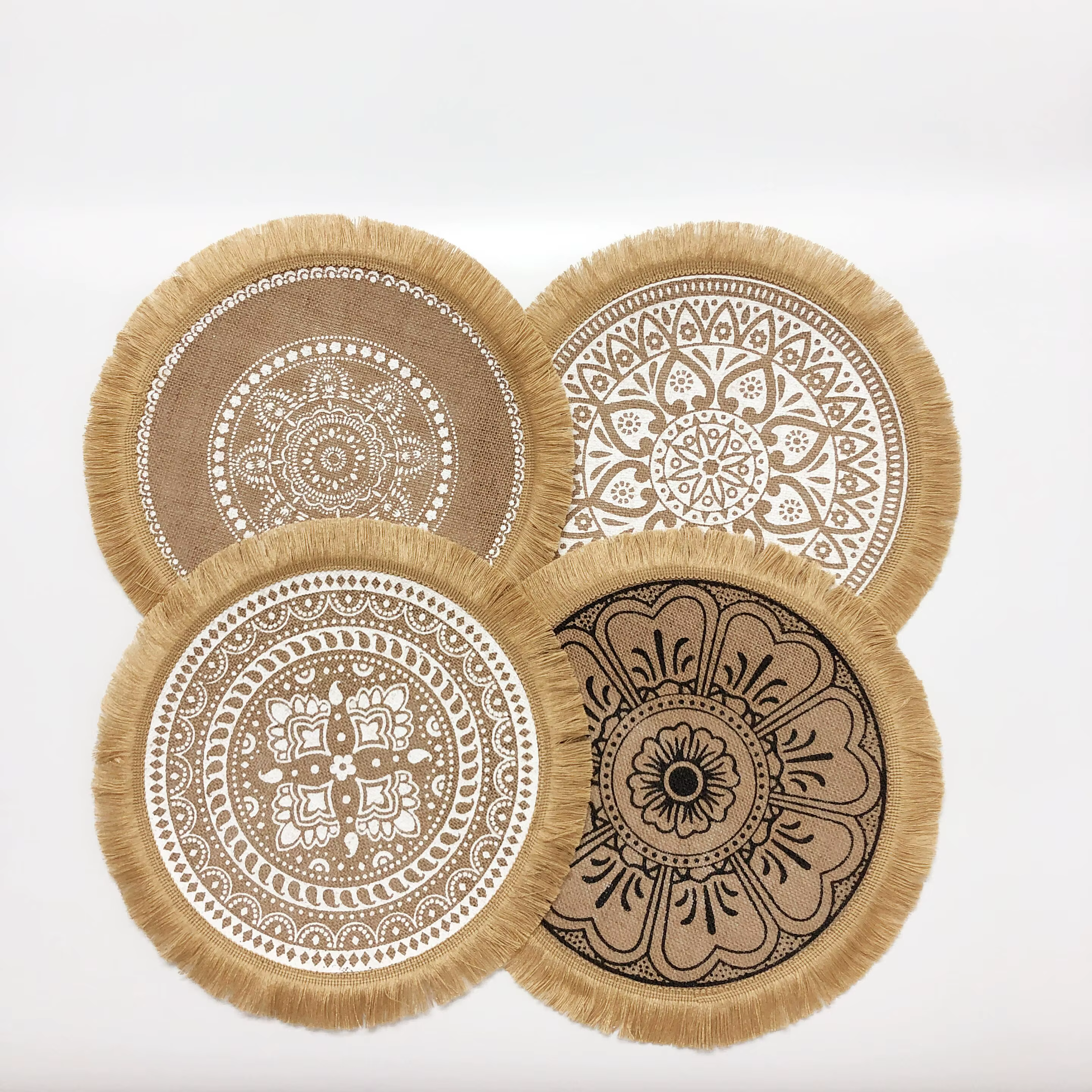 Napperons tissés en Jute Vintage naturel