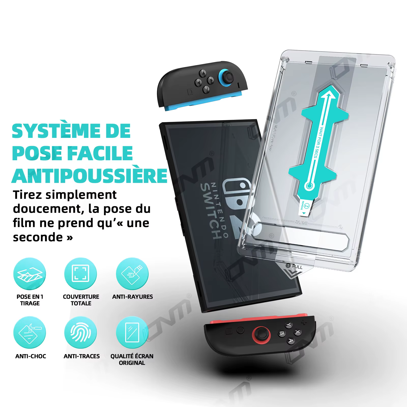Protecteur d'écran d'alignement automatique pour accessoires OLED Nintendo Switch 2, verre trempé transparent HD pour Switch2, sans bulles