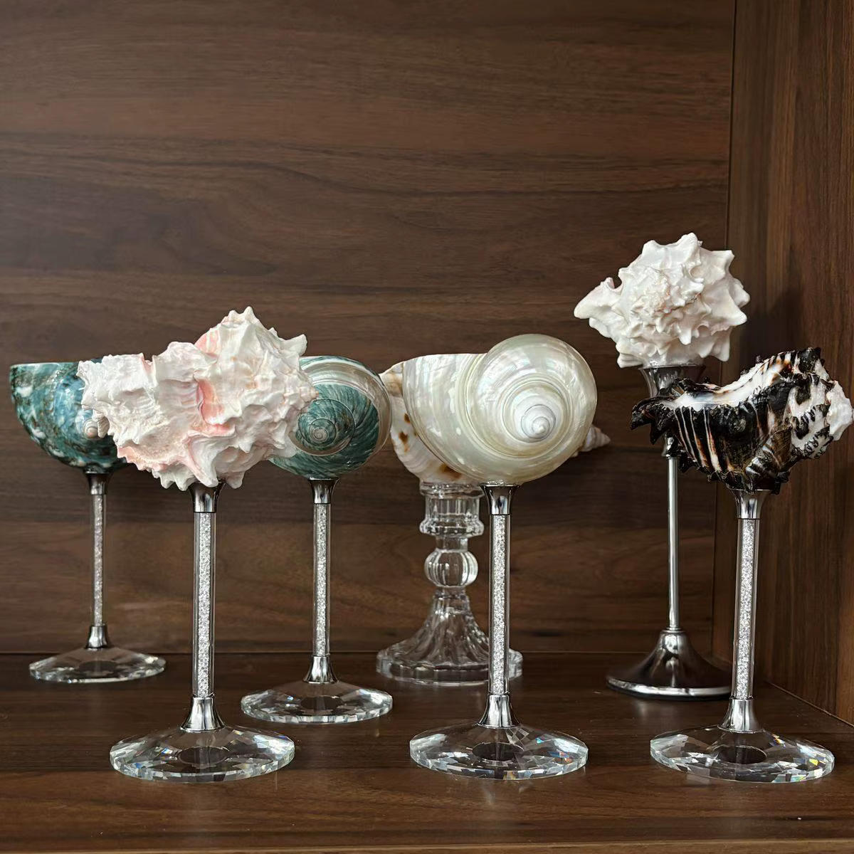 Verre à vin artisanal en coquillage naturel