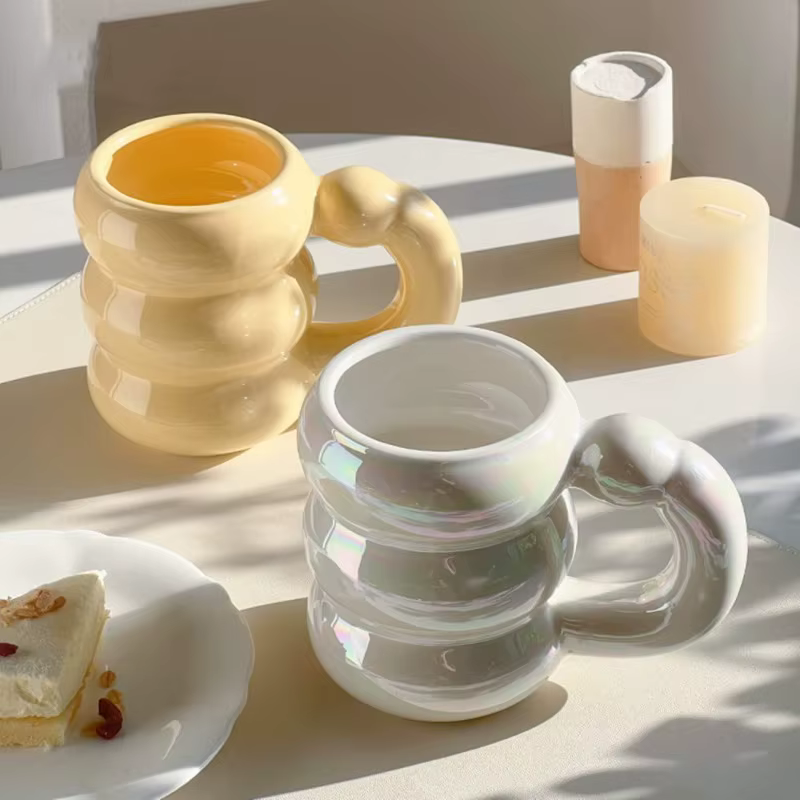 Tasse potelée en céramique de 420ml