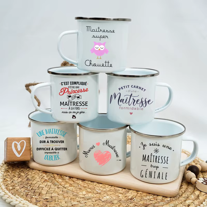 Merci maîtresse enseignant cadeaux tasse à café fin de l'année tasses