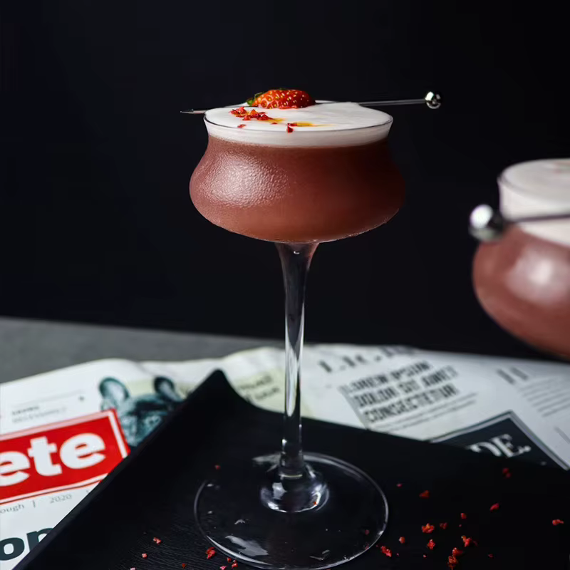 Grand Verre à Cocktail Spécial en Clip, Article Créatif pour la Maison, pour Martini, Bar, Vin