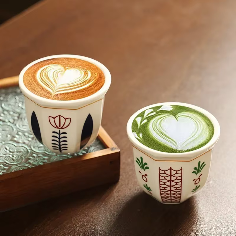 180 ml/250 ml tasses à expresso Art fleur motif tasse à café Latte