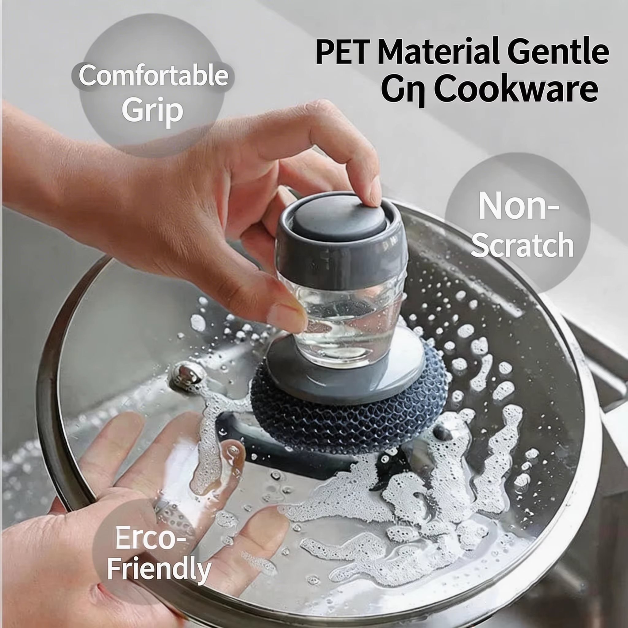 Brosse à vaisselle avec distributeur de liquide